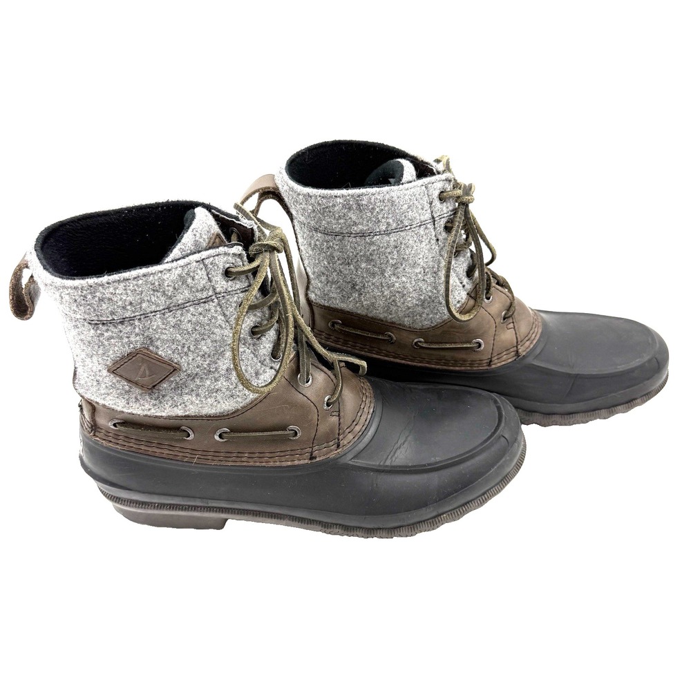 Sperry Men's Decoy Gray Wool Duck Boot Size 10.5" Medium